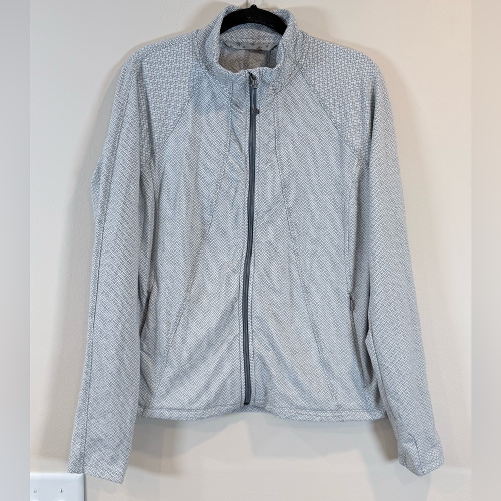 🔥 Athleta Gray Lightweight Jacket Women’s Size L EC🔥